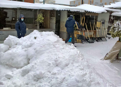 Камышин вновь активно заносит снегом Камышин вновь активно заносит снегом