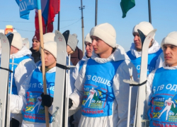 Команда камышинских десантников - участников лыжного марафона приближается к финишной точке беспрецедентного марш-броска